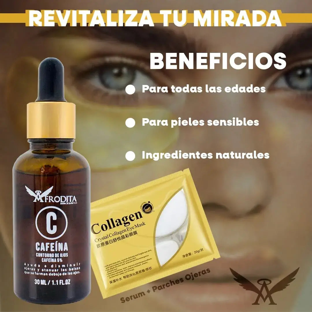 ¡COMPRA 1 Y LLEVA 2! KIT SERUM AFRODITA ANTIOJERAS + PARCHES DE COLAGENO