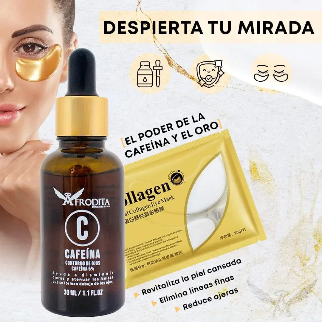 ¡COMPRA 1 Y LLEVA 2! KIT SERUM AFRODITA ANTIOJERAS + PARCHES DE COLAGENO